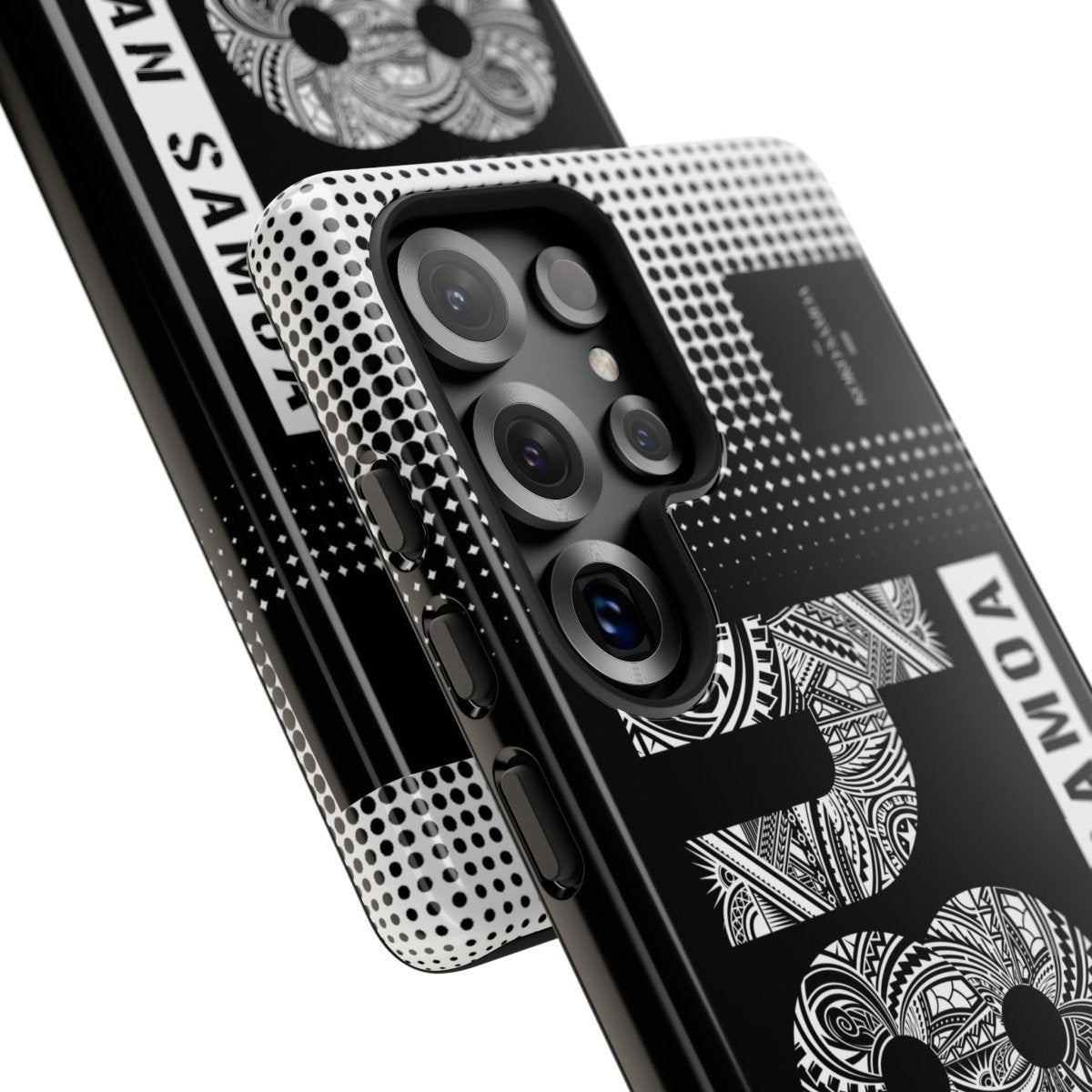 Samsung Galaxy S25 tough phone case with glossy finish, designed for durability and protection.