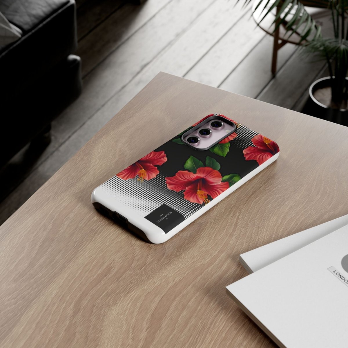 Samsung Galaxy S25 tough phone case by Printify featuring a glossy finish and rugged design for durability and protection.