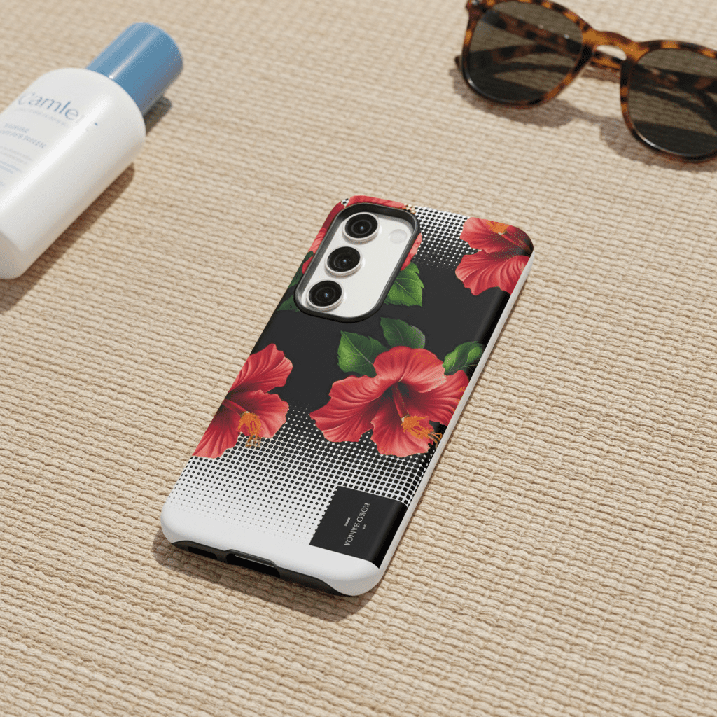 Samsung Galaxy S25 tough phone case with glossy finish, designed for durability and protection.
