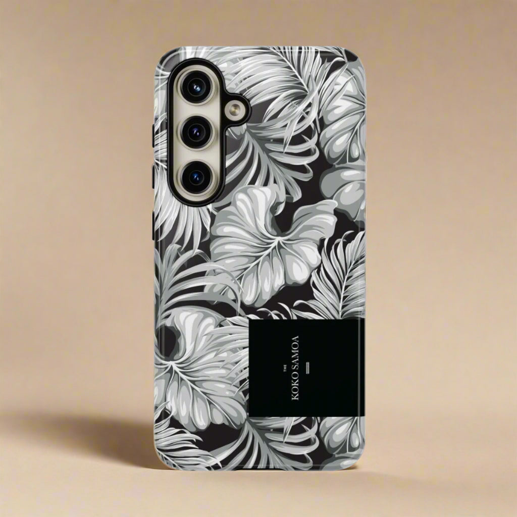 Samsung Galaxy S25 tough phone case by WOYC with Falealili Shades design, glossy finish, durable protection for smartphones.