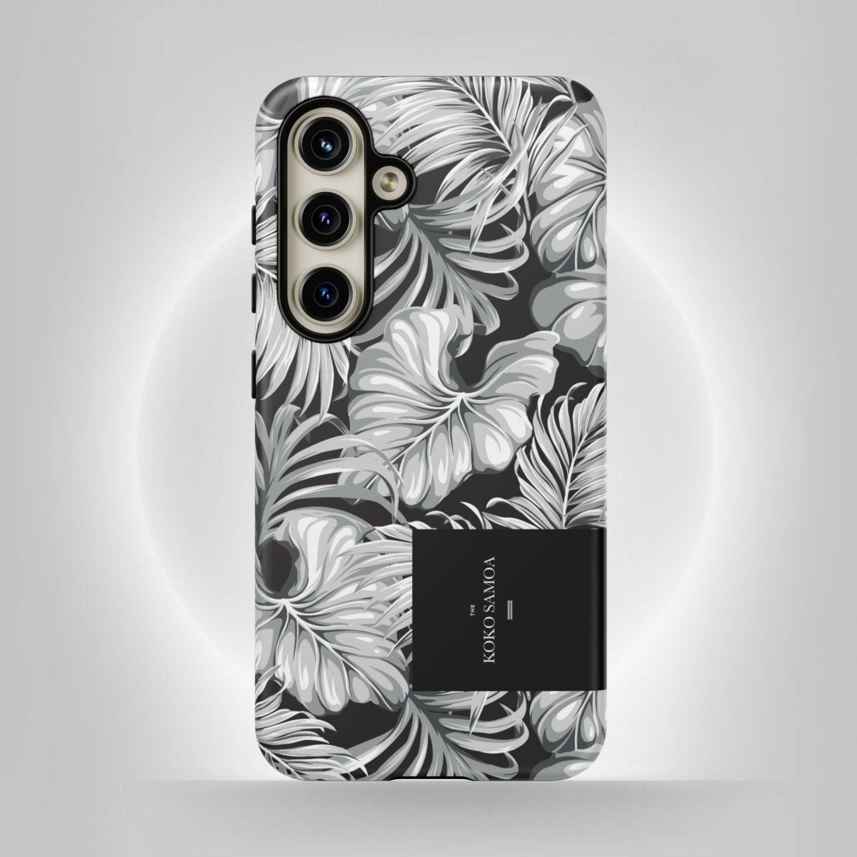 Samsung Galaxy S25 tough phone case by WOYC with Falealili Shades design, glossy, durable protective cover for AU, NZ, and USA markets.