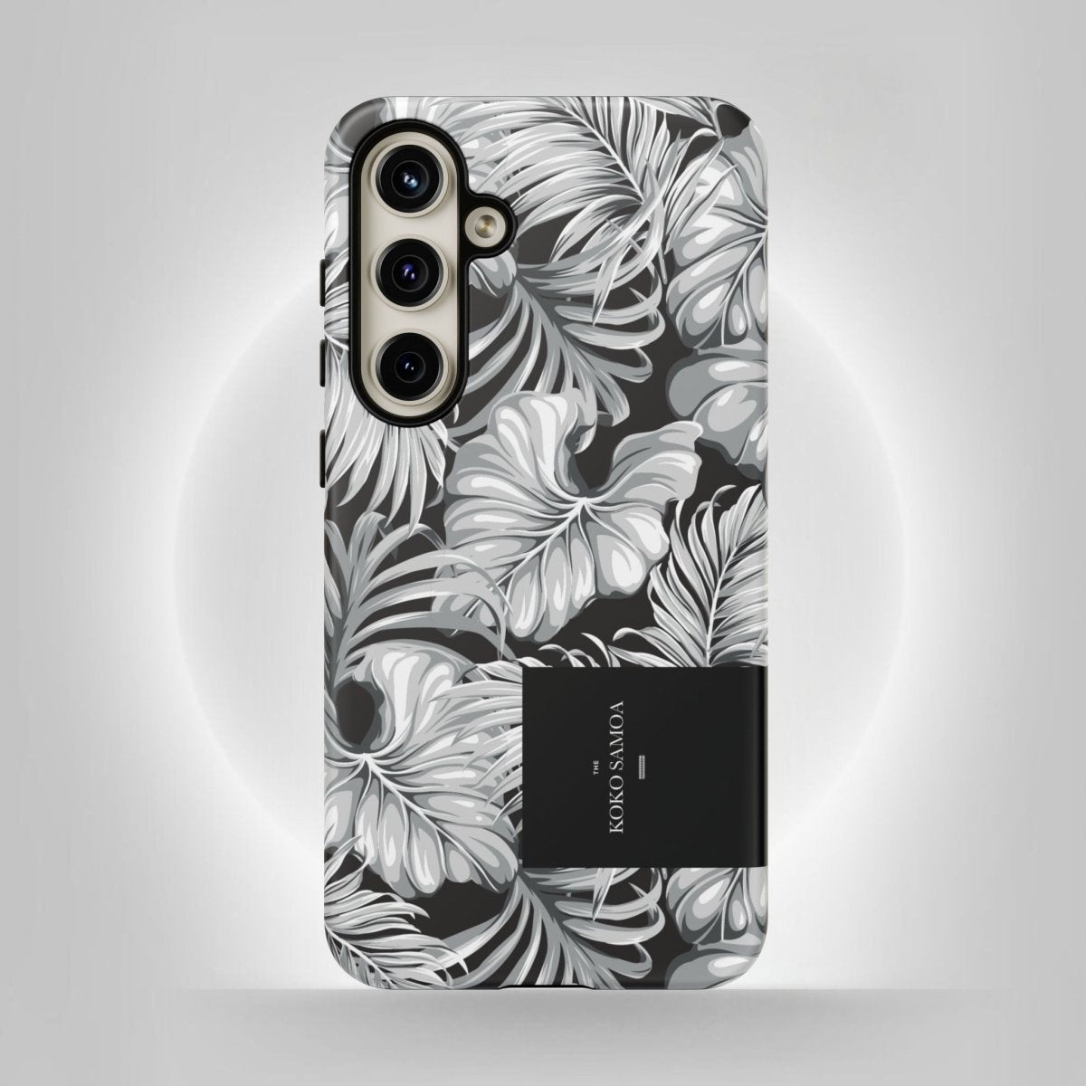 Samsung Galaxy S25 tough phone case by WOYC in Falealili Shades with glossy finish, designed for durability and style.