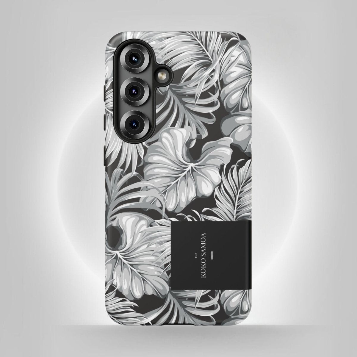 Samsung Galaxy S25 tough phone case by WOYC in Falealili Shades with glossy finish, designed for durability and style.