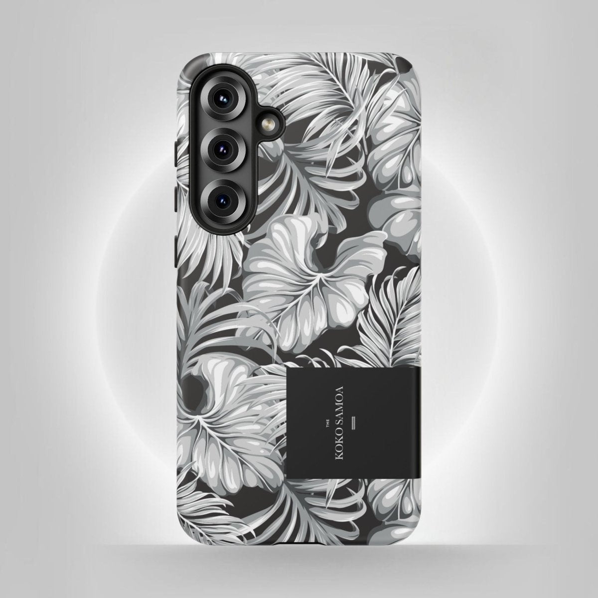 Samsung Galaxy S25 tough phone case by WOYC in Falealili Shades with glossy finish, designed for durability and style.