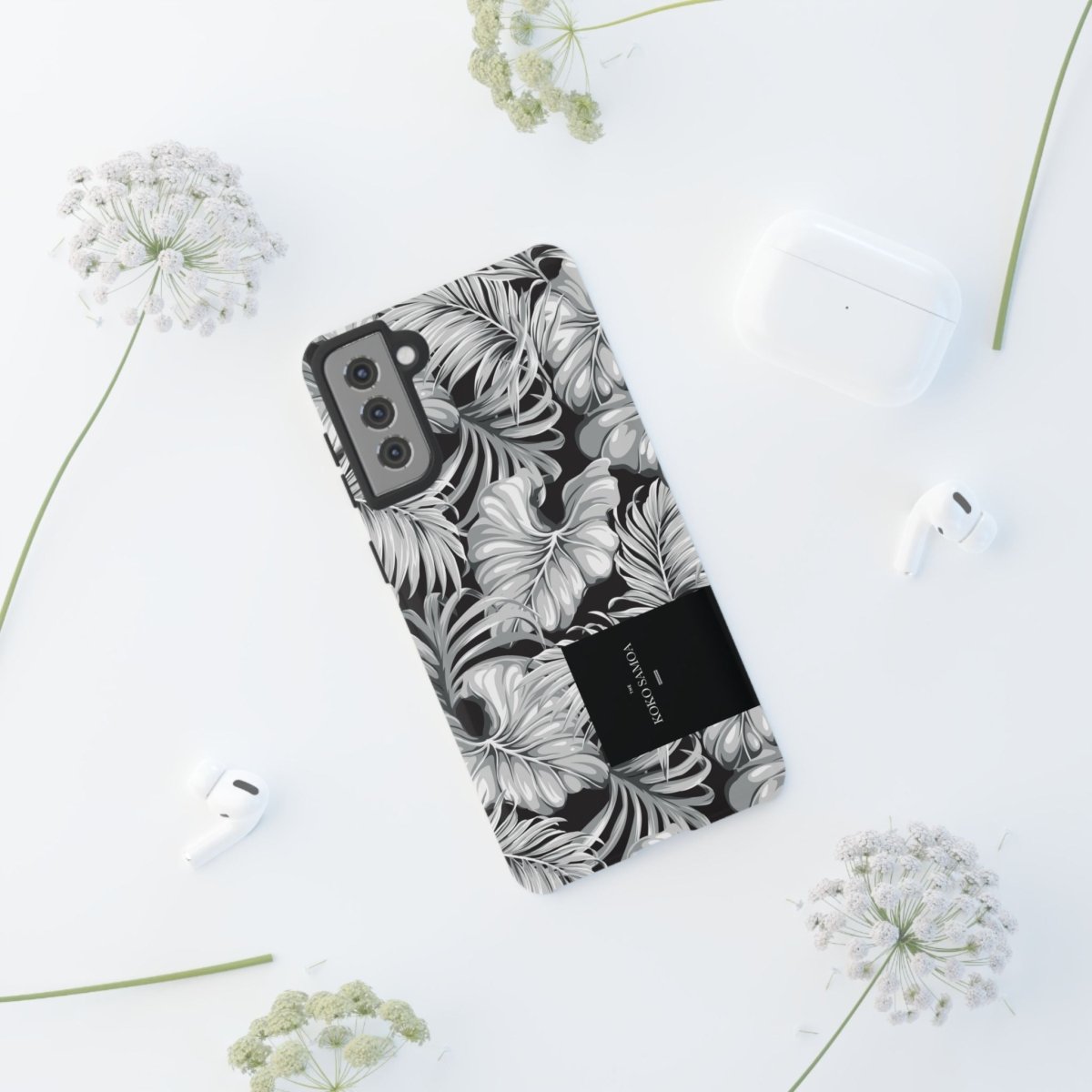 Samsung Galaxy S25 tough phone case by WOYC in Falealili Shades with glossy finish, designed for durability and style.