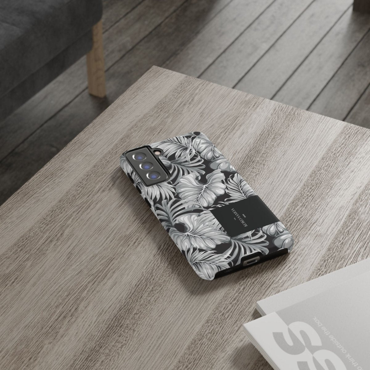 Samsung Galaxy S25 tough phone case by WOYC with Falealili Shades design, glossy finish, protective rubber edges.