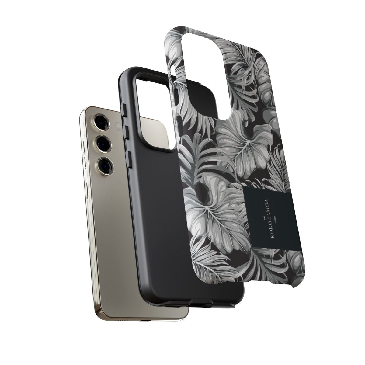 Samsung Galaxy S25 tough phone case by WOYC in Falealili Shades, glossy finish, durable protection for smartphones.