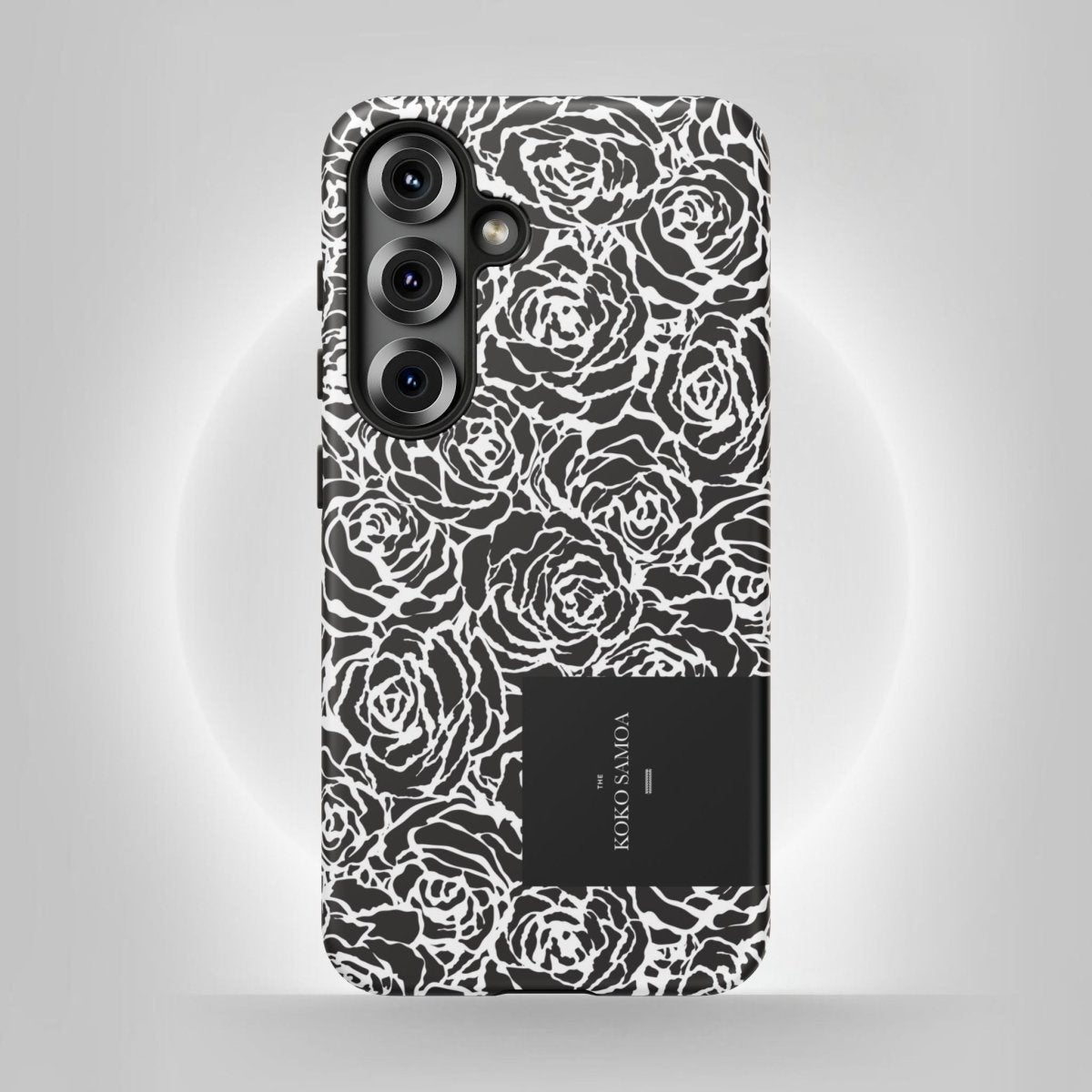 Samsung Galaxy S25 tough phone case by WOYC with Faleasiu Nights design, glossy finish, durable protection for AU, NZ, and USA.