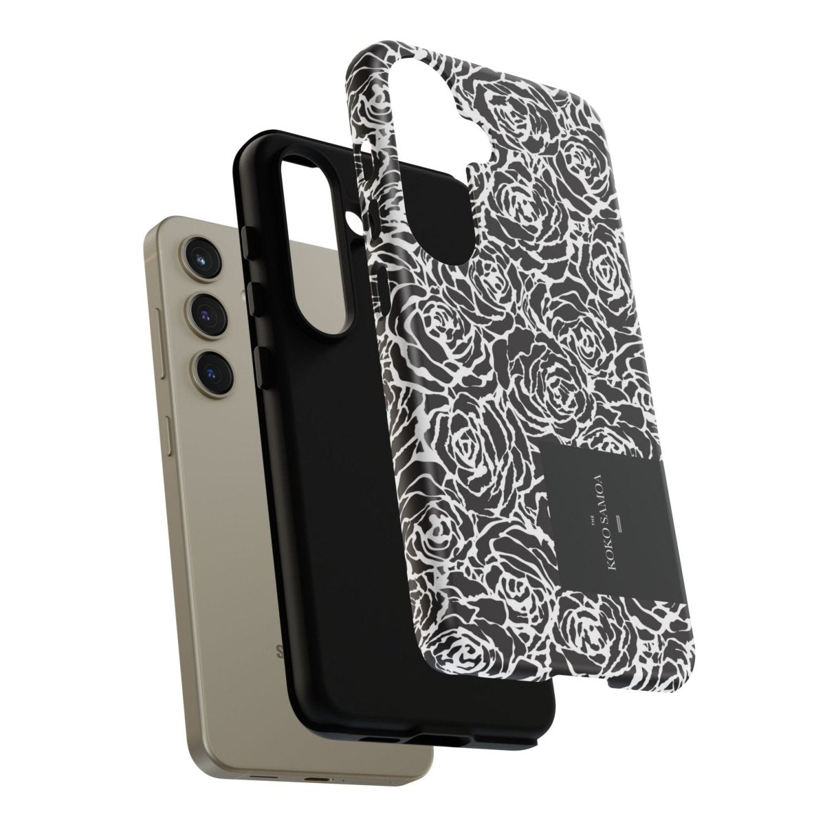 Samsung Galaxy S25 tough phone case by WOYC with glossy Faleasiu Nights design, offers rugged protection for AU, NZ, and USA.