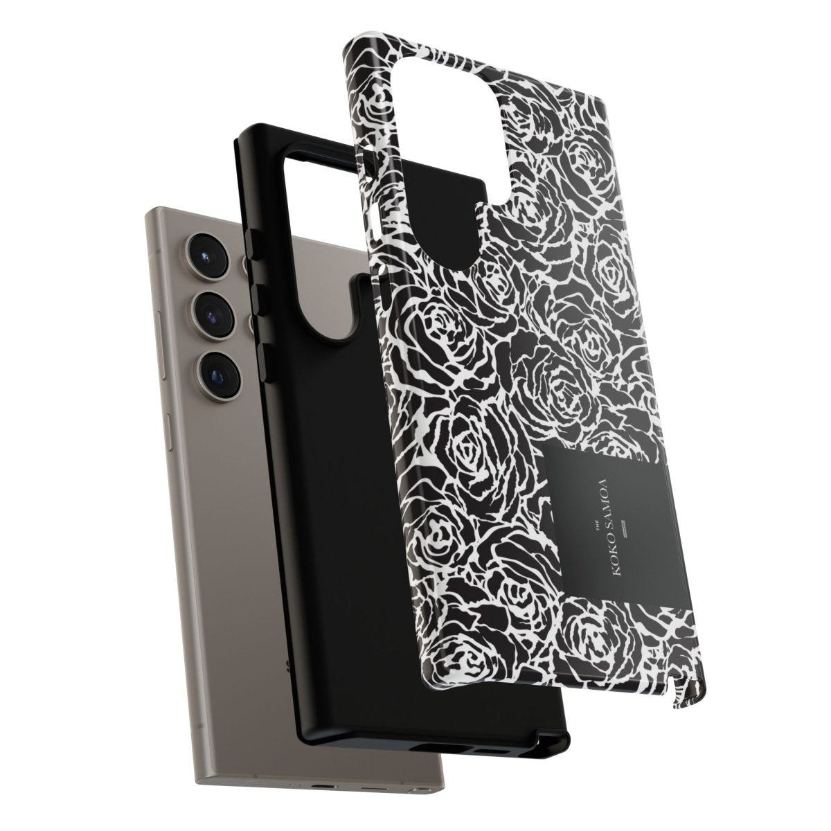 Samsung Galaxy S25 tough phone case by WOYC with glossy Faleasiu Nights design, offering durable protection.