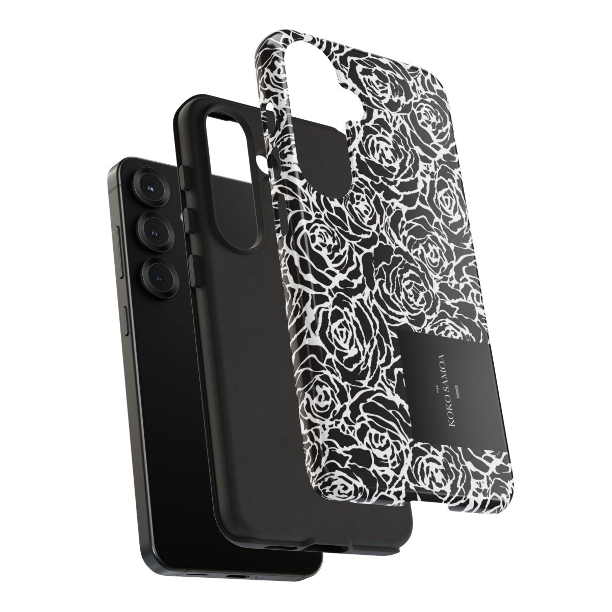 Samsung Galaxy S25 tough phone case by WOYC with glossy Faleasiu Nights design for AU, NZ, and USA markets.