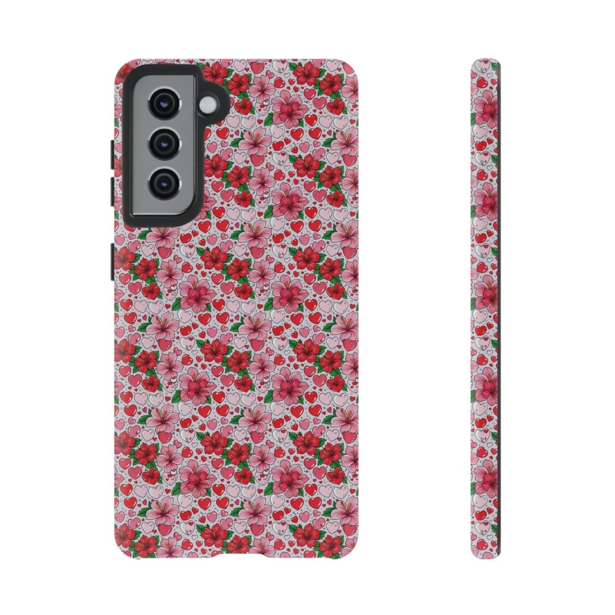 Samsung Galaxy S25 tough phone case featuring Love & Aute design, glossy protective phone case for AU/NZ/USA.