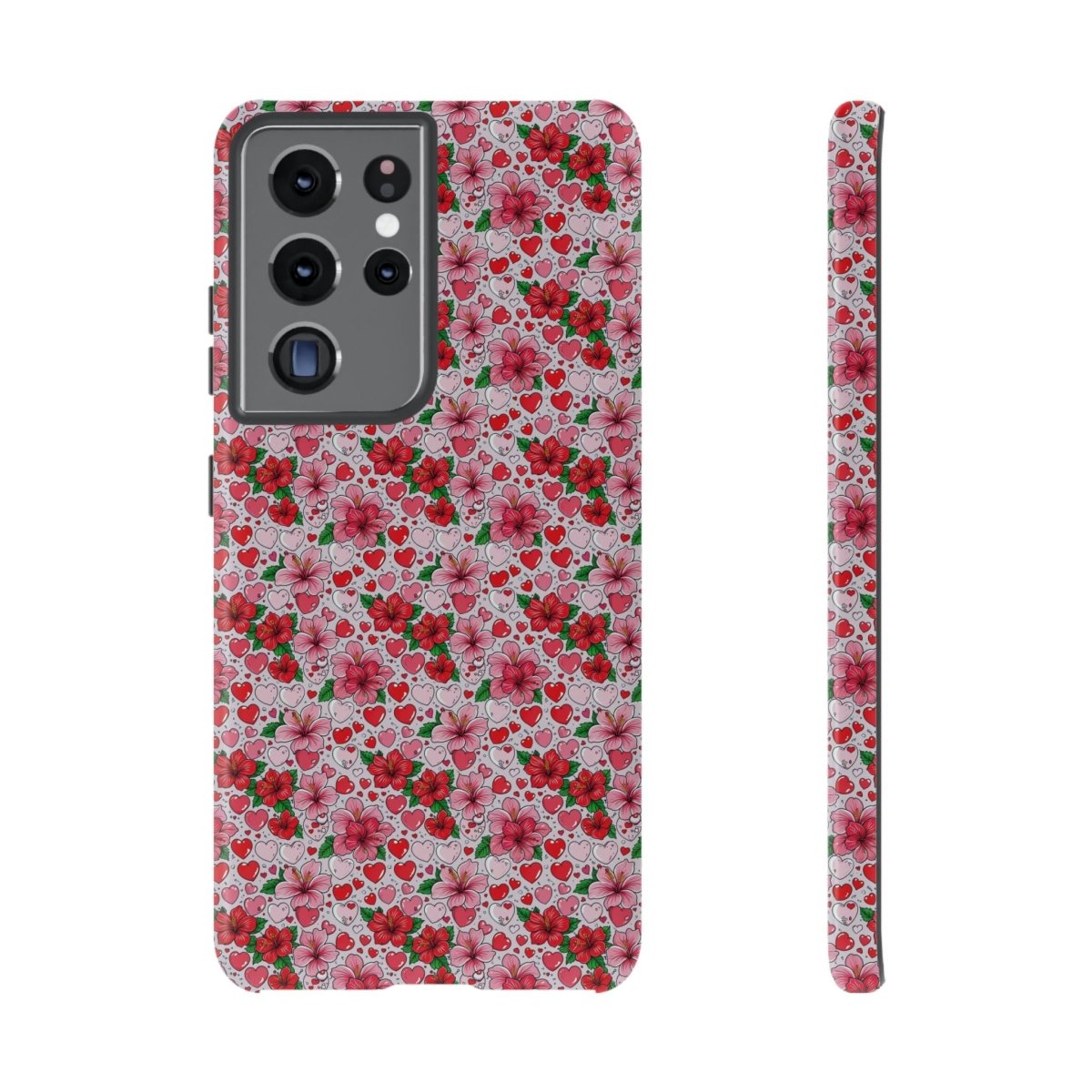 Samsung Galaxy S25 tough phone case featuring Love & Aute design, glossy protective cover for rugged durability.