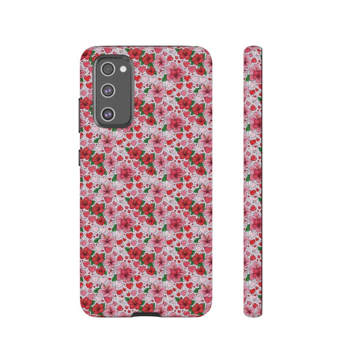 Samsung Galaxy S25 tough phone case featuring Love & Aute design, glossy protective case for durable phone protection.