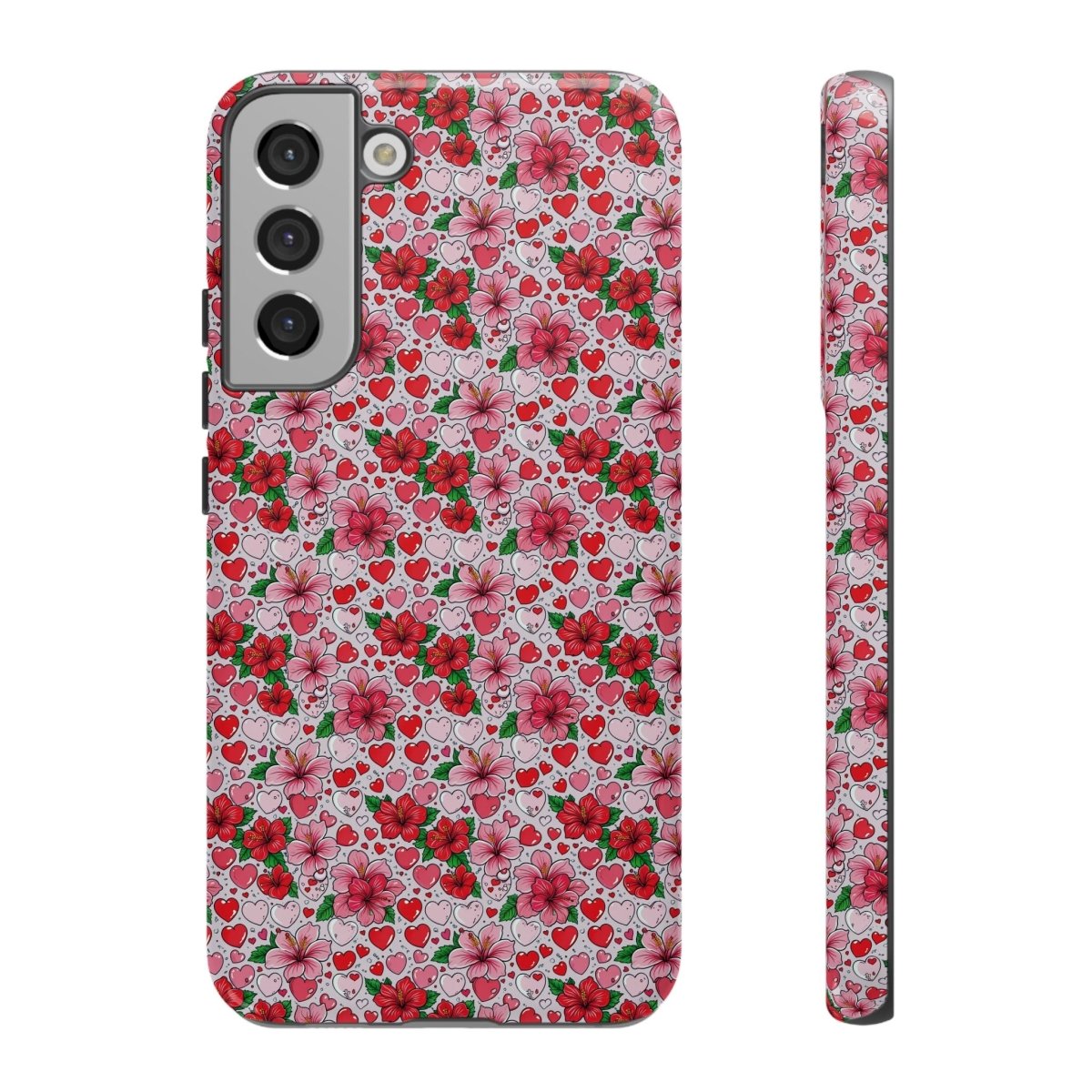 Samsung Galaxy S25 tough phone case by Printify featuring Love & Aute design, glossy finish, durable protective cover.