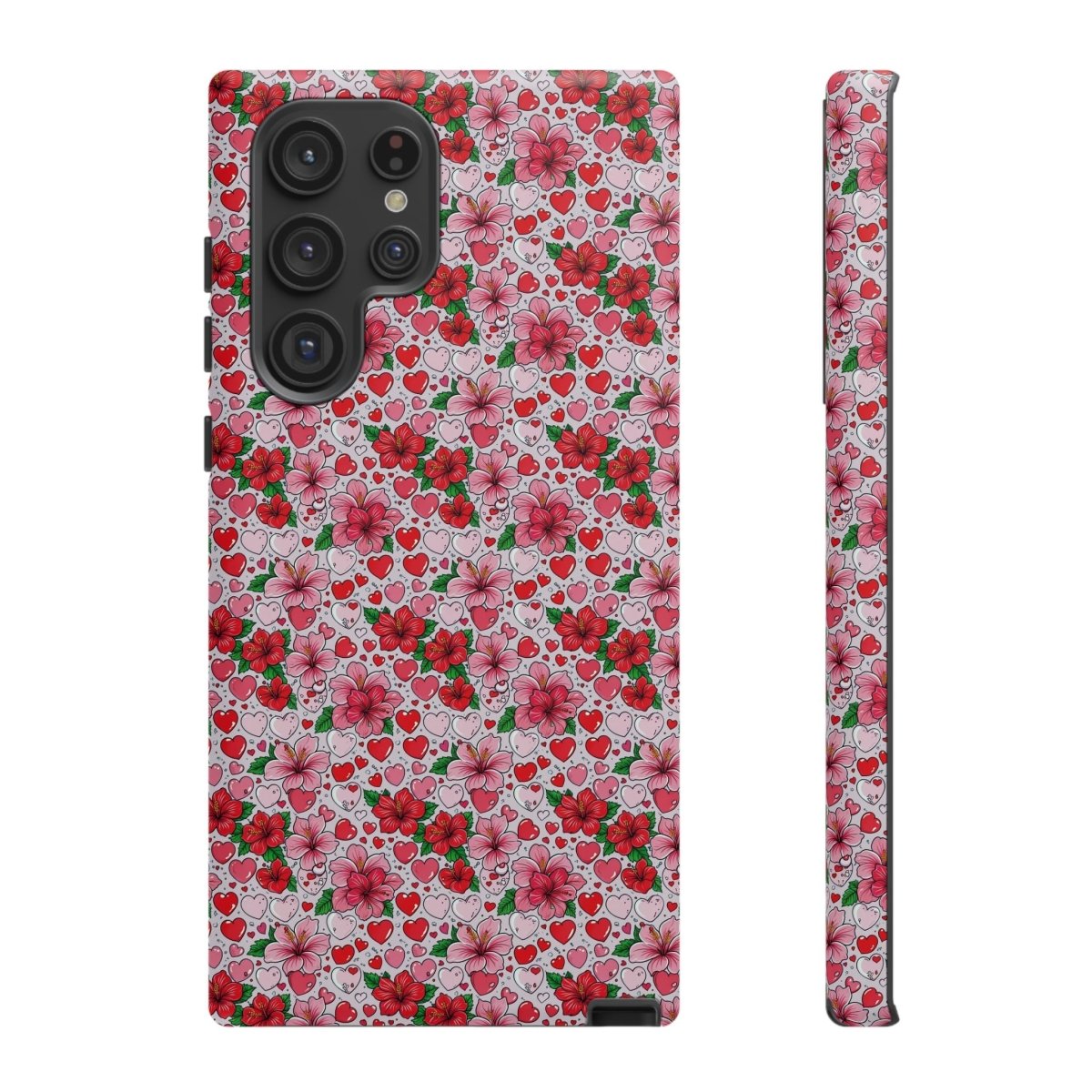 Samsung Galaxy S25 tough phone case by Printify featuring Love & Aute design, glossy finish, durable protective phone case.