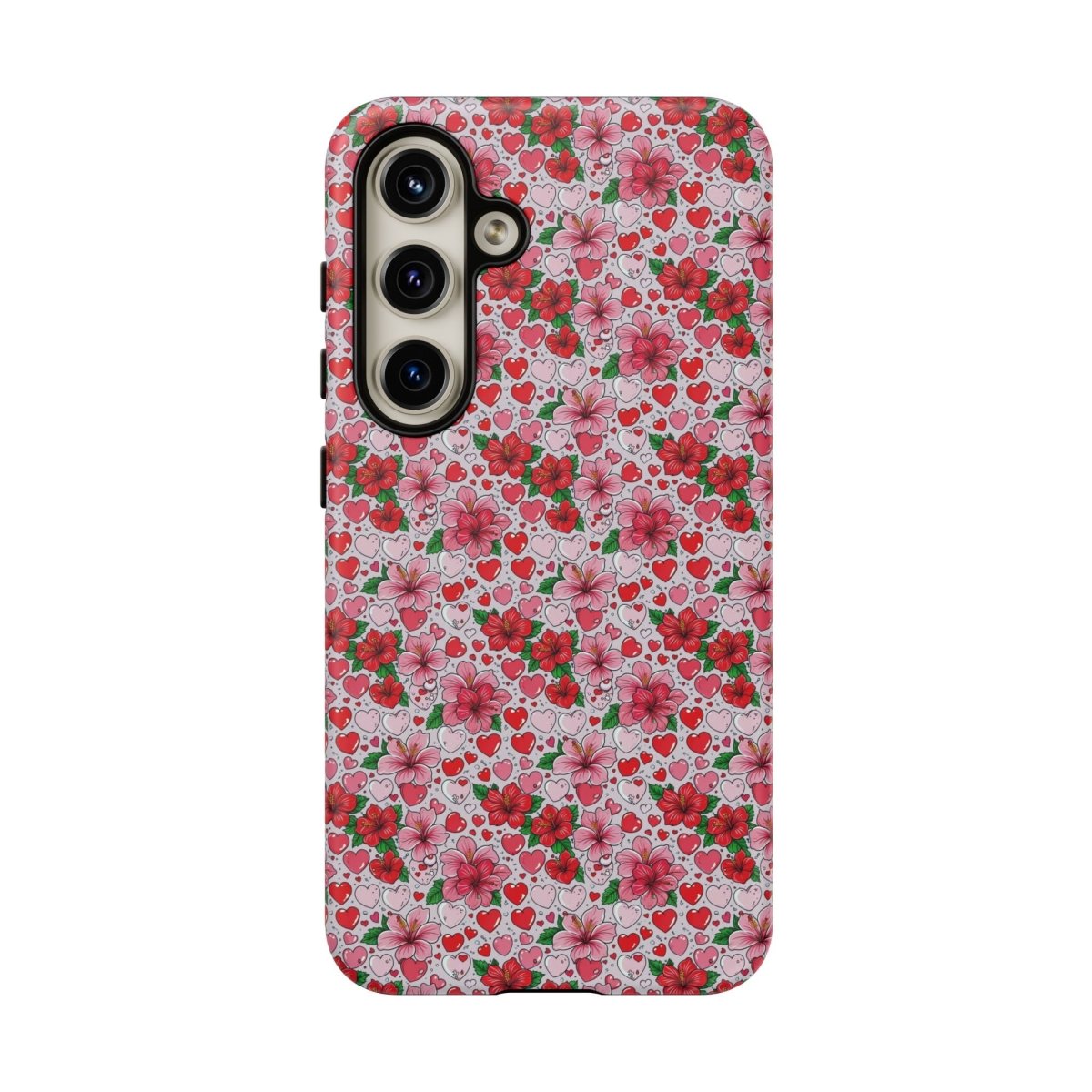 Samsung Galaxy S25 tough phone case by Printify featuring Love & Aute design, glossy finish, suitable for AU, NZ, and USA.