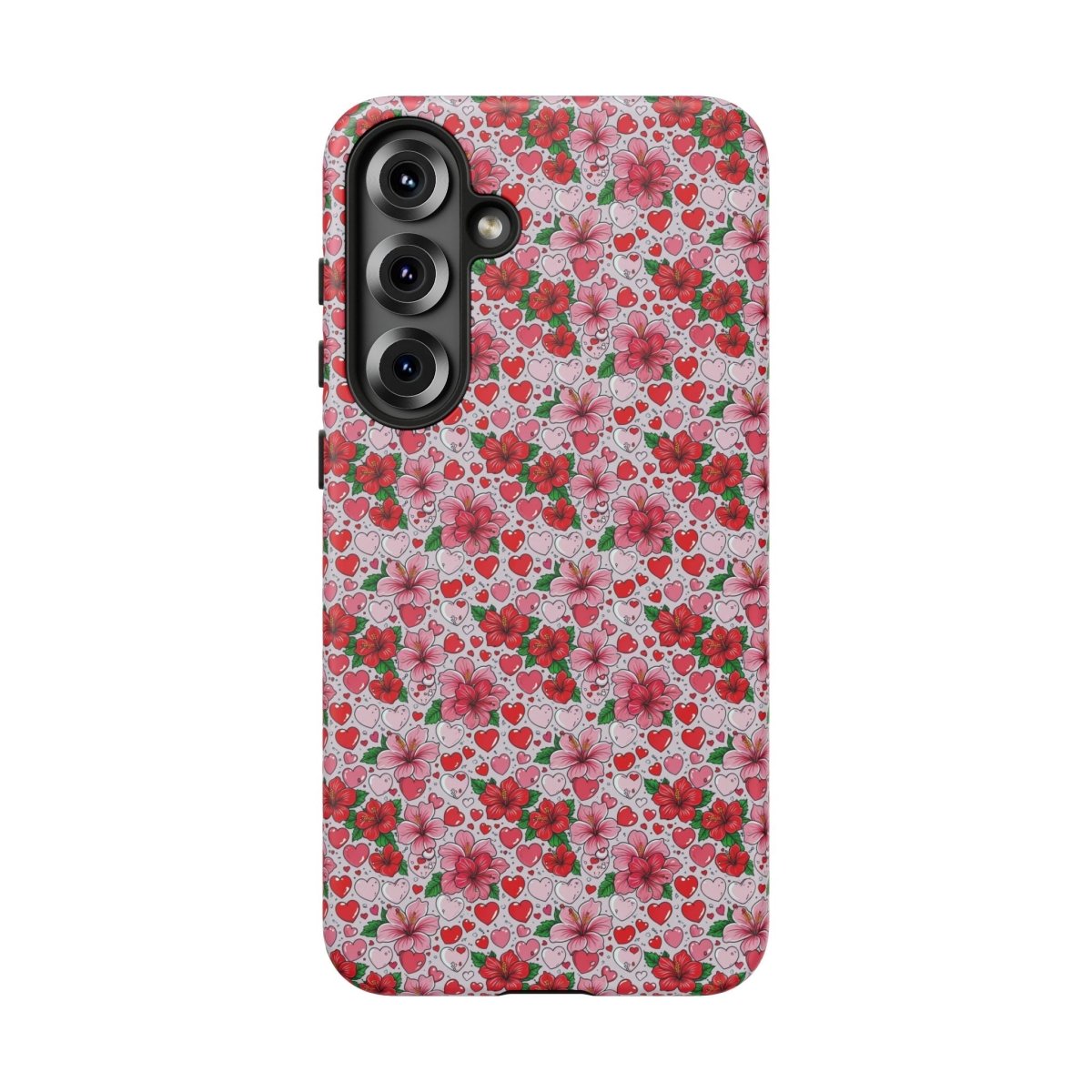 Samsung Galaxy S25 tough phone case by Printify featuring a Love & Aute design, glossy finish, durable protection.