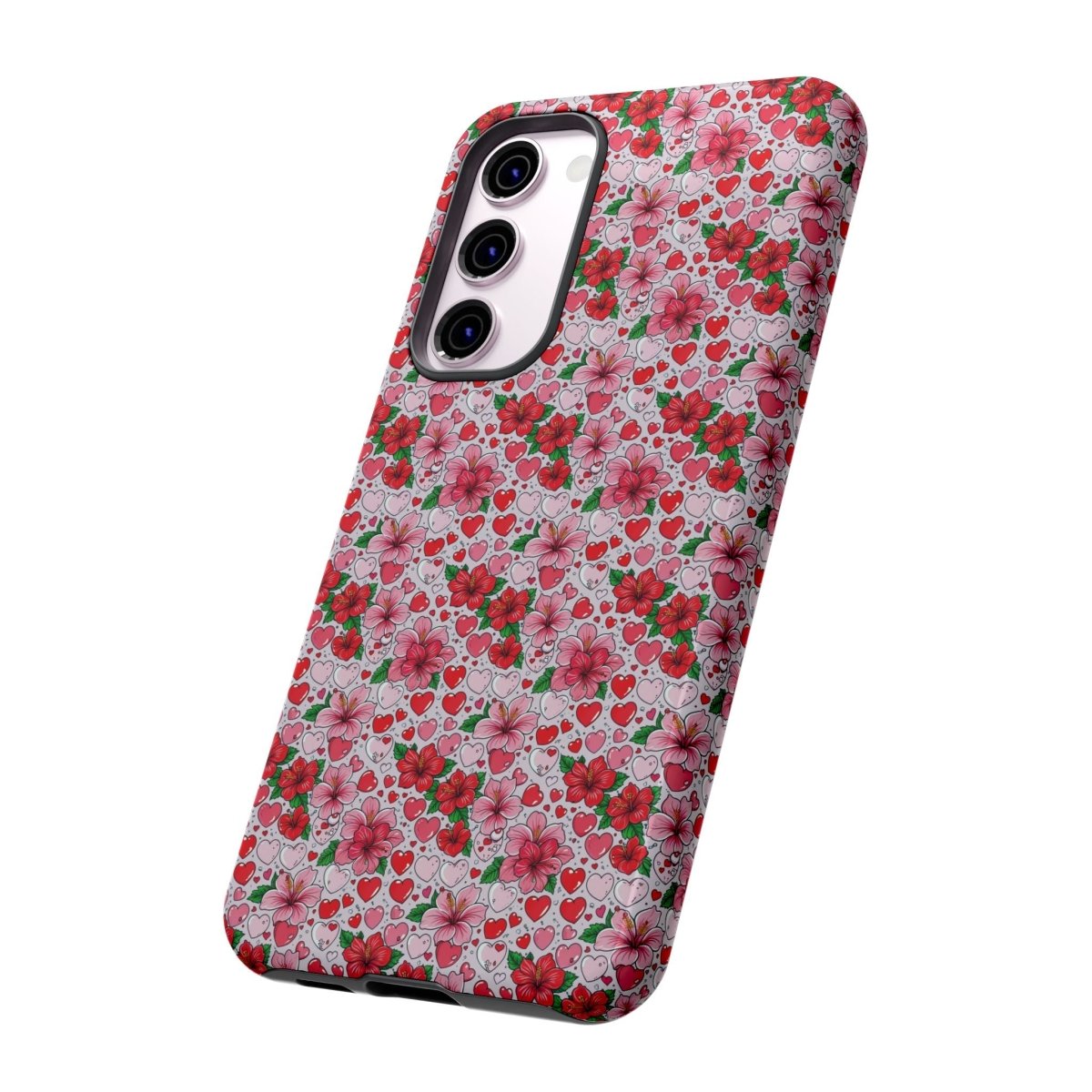 Samsung Galaxy S25 tough phone case by Printify featuring Love & Aute design, glossy finish, durable protective cover.