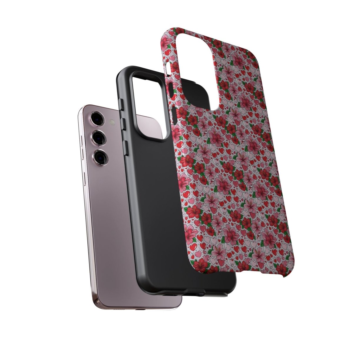 Samsung Galaxy S25 tough phone case by Printify featuring Love & Aute design, glossy finish, durable protective cover.