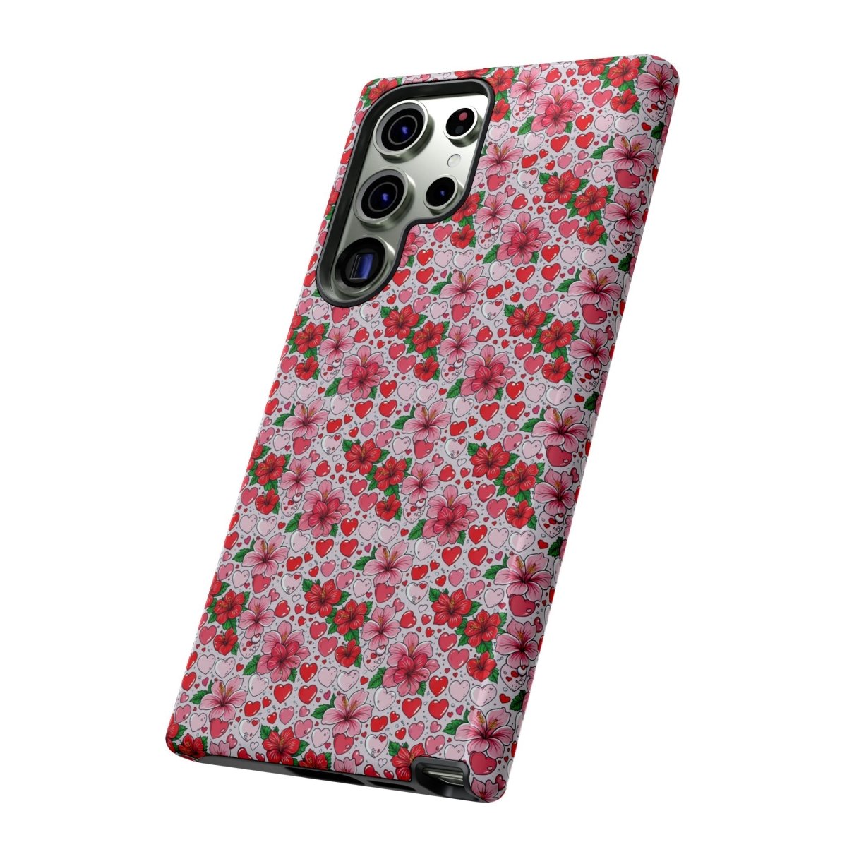 Samsung Galaxy S25 tough phone case with glossy finish featuring Love & Aute design by Printify.
