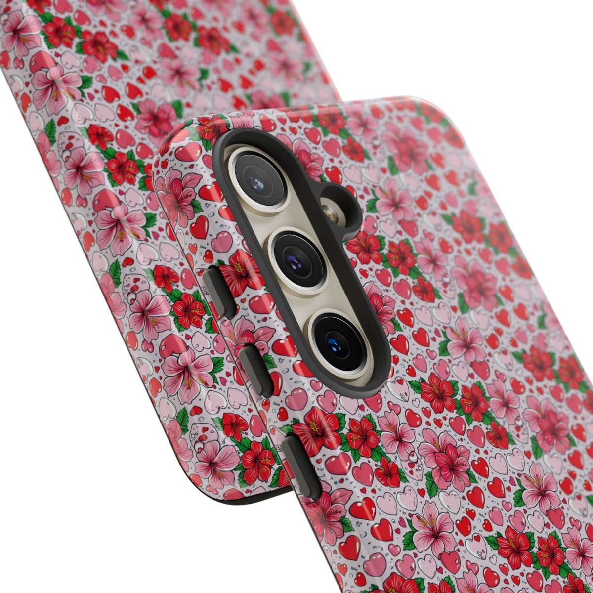 Samsung Galaxy S25 tough phone case featuring Love & Aute design, glossy protective cover for AU/NZ/USA.