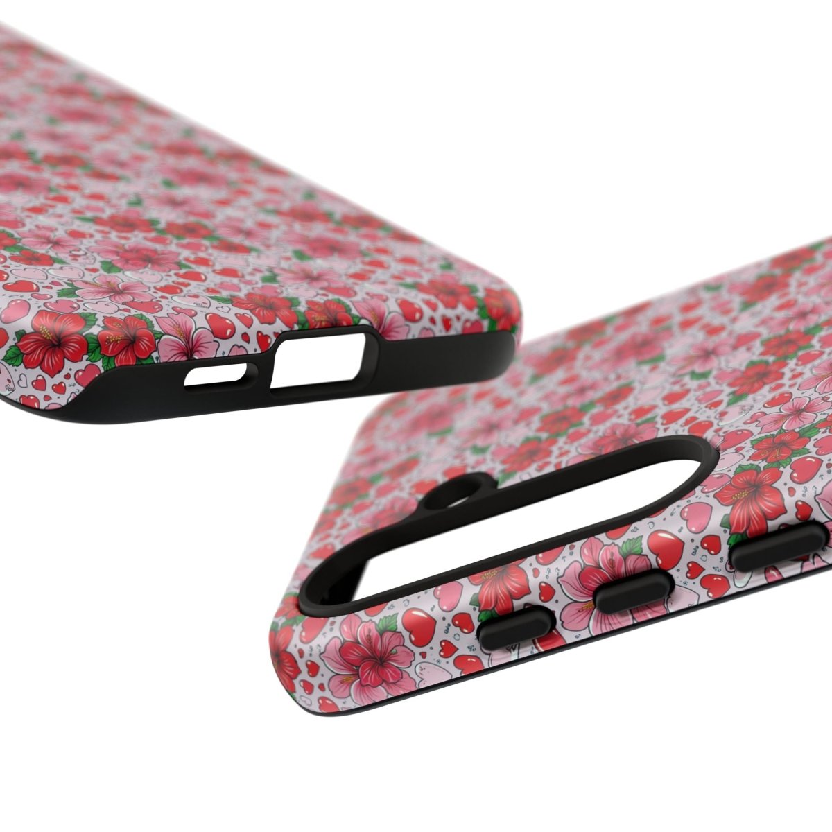 Samsung Galaxy S25 tough phone case by Printify featuring Love & Aute design, glossy protective cover for rugged style.