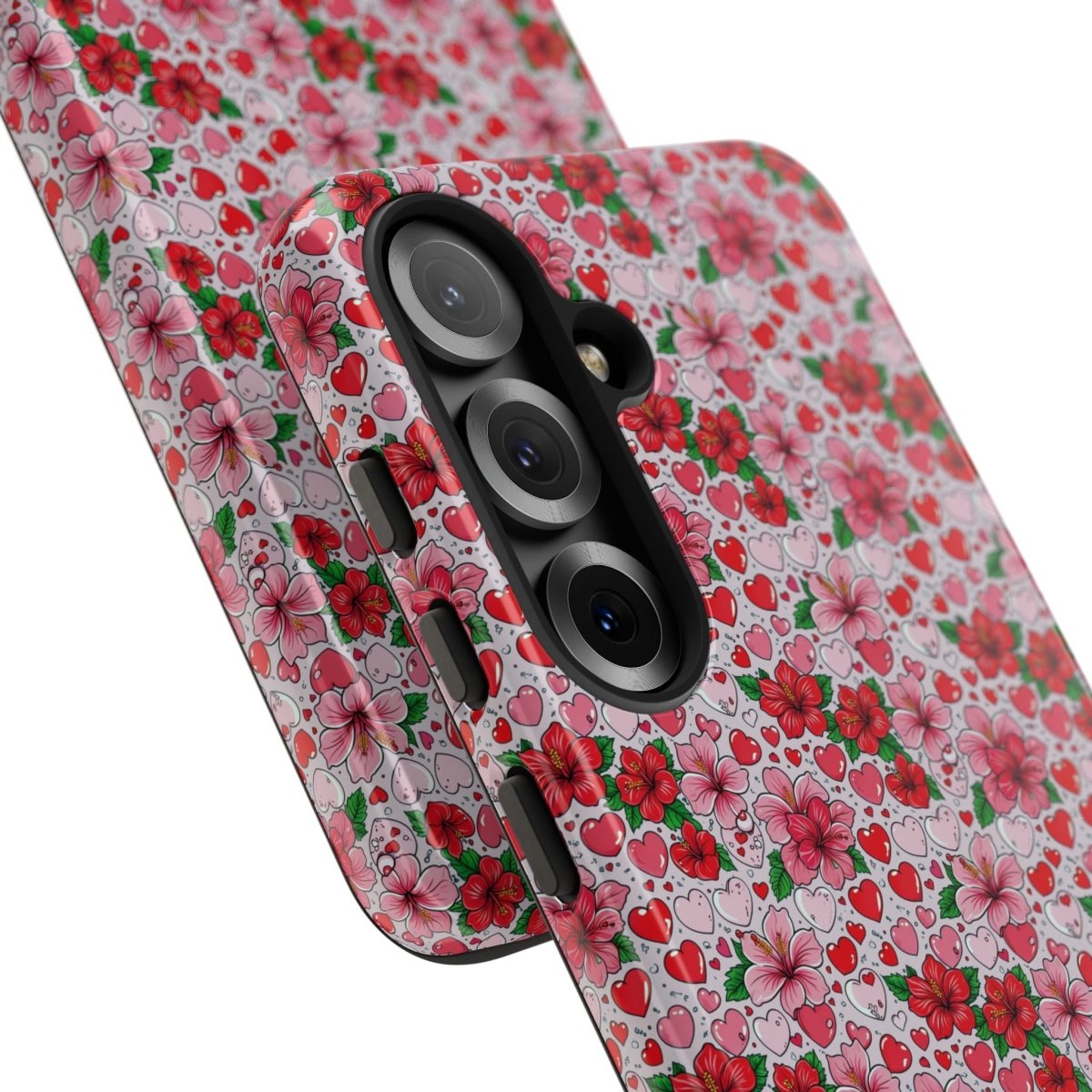 Samsung Galaxy S25 tough phone case by Printify with Love & Aute design, glossy finish, suitable for AU, NZ, and USA markets.