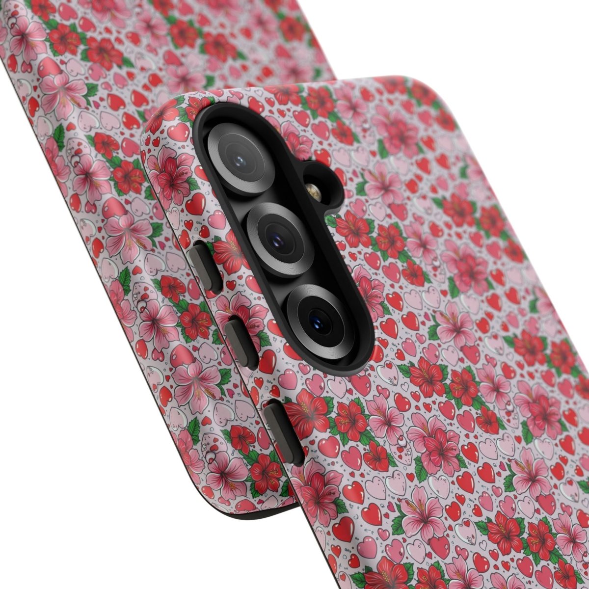 Samsung Galaxy S25 tough phone case by Printify with Love & Aute design, glossy finish, durable protective cover.