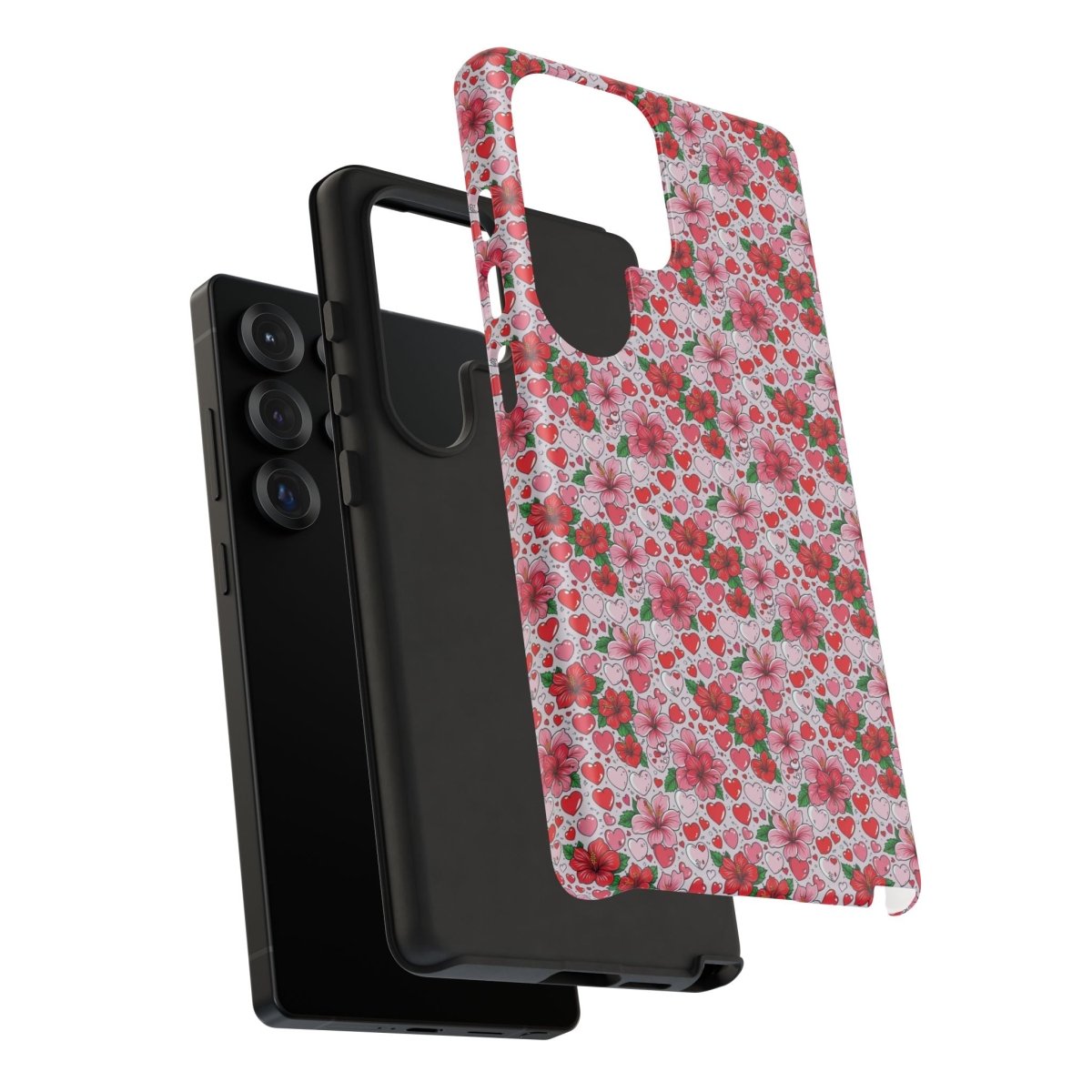 Samsung Galaxy S25 tough phone case by Printify featuring Love & Aute design, glossy finish, protective and durable.