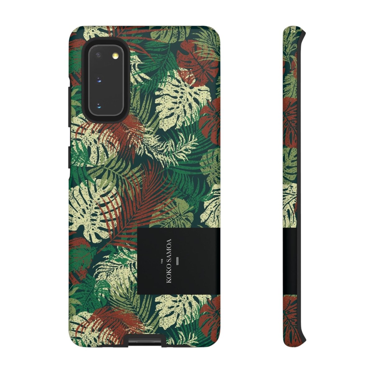 Samsung Tough Phone Case by WOYC in Tafatafa Greens for Galaxy S25, glossy, durable, protective cover with vibrant green design.