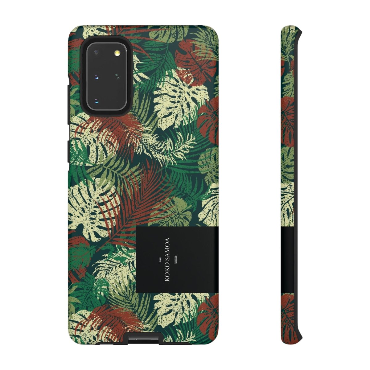 Samsung Galaxy S25 tough phone case by WOYC in Tafatafa Greens with glossy finish, designed for durability and style.