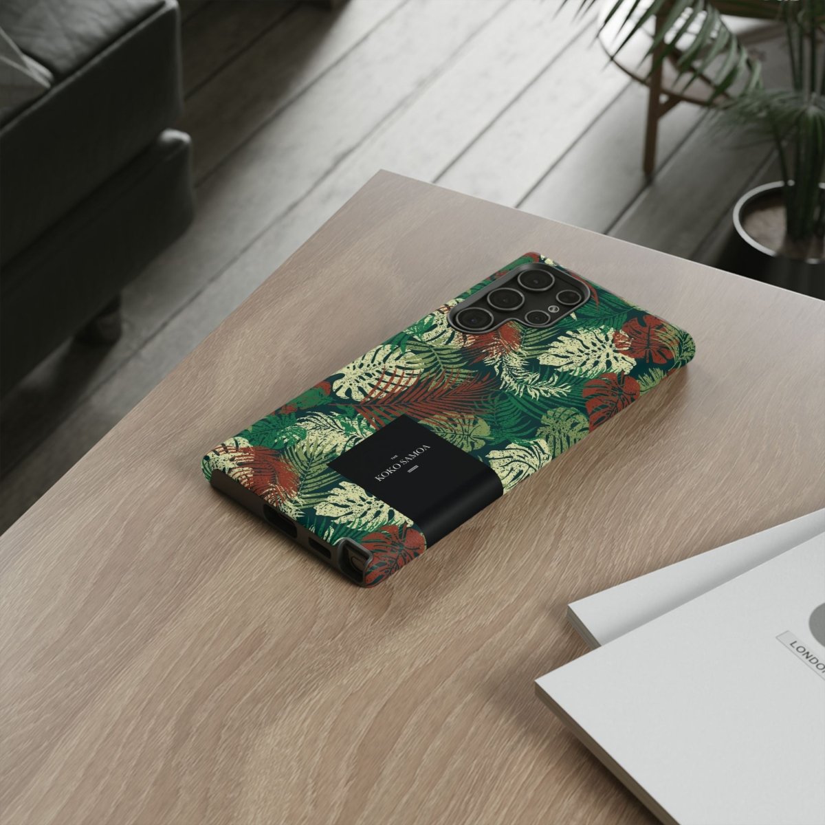 Samsung Galaxy S25 tough phone case by WOYC with Tafatafa Greens design, glossy finish, durable protective cover for AU, NZ, and USA.