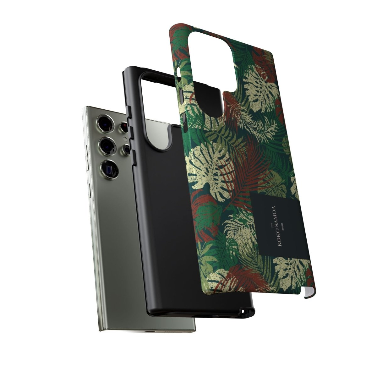Samsung Galaxy S25 tough phone case by WOYC with Tafatafa Greens design, glossy finish, durable protective cover.