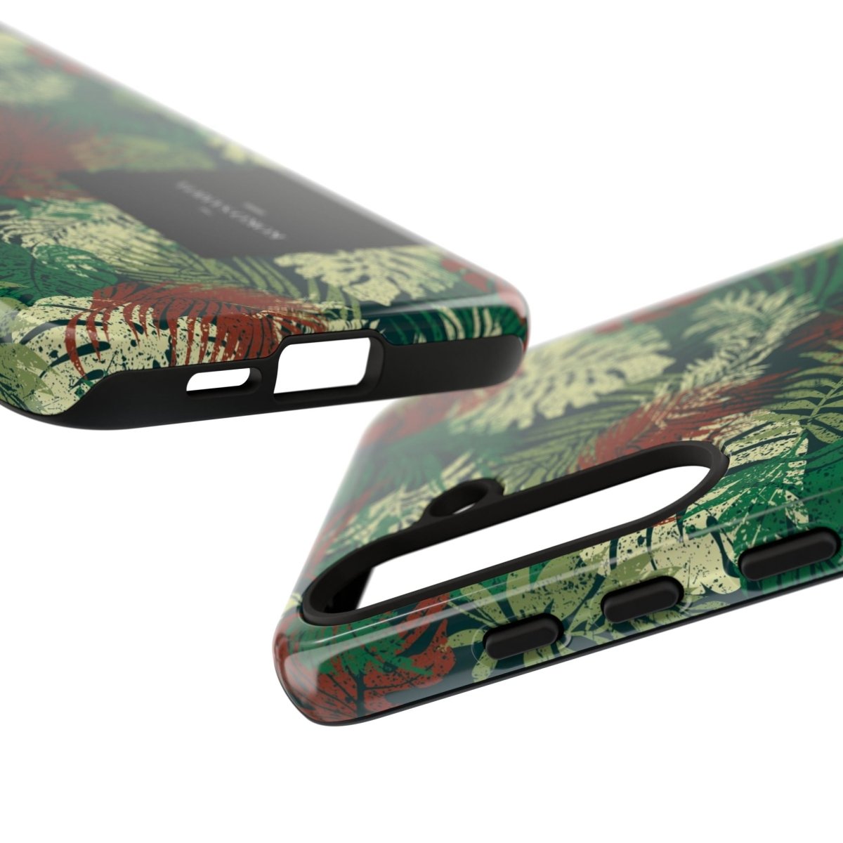 Samsung Galaxy S25 tough phone case by WOYC with Tafatafa Greens design, glossy finish, durable protection for AU, NZ, and USA.