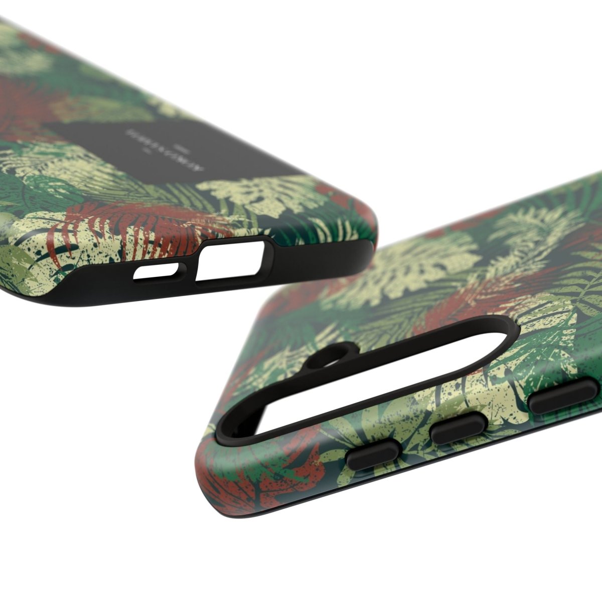 Samsung Galaxy S25 tough phone case by WOYC with Tafatafa Greens design, glossy green protective cover for AU, NZ, and USA.