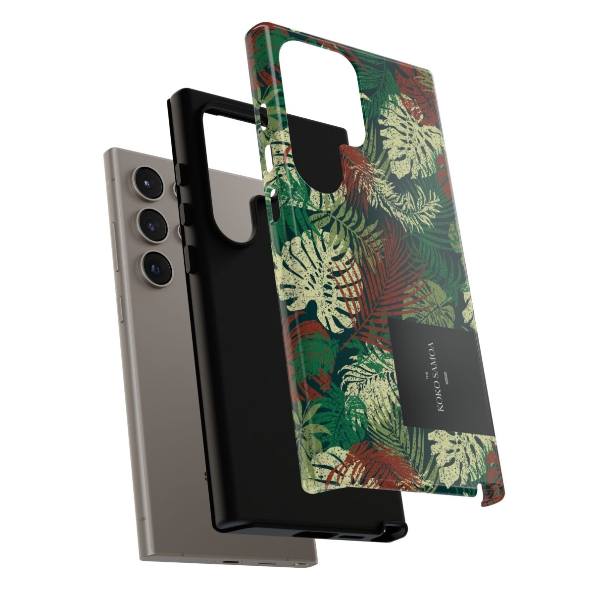 Samsung Galaxy S25 tough phone case by WOYC with Tafatafa Greens design, glossy finish, durable protective cover.