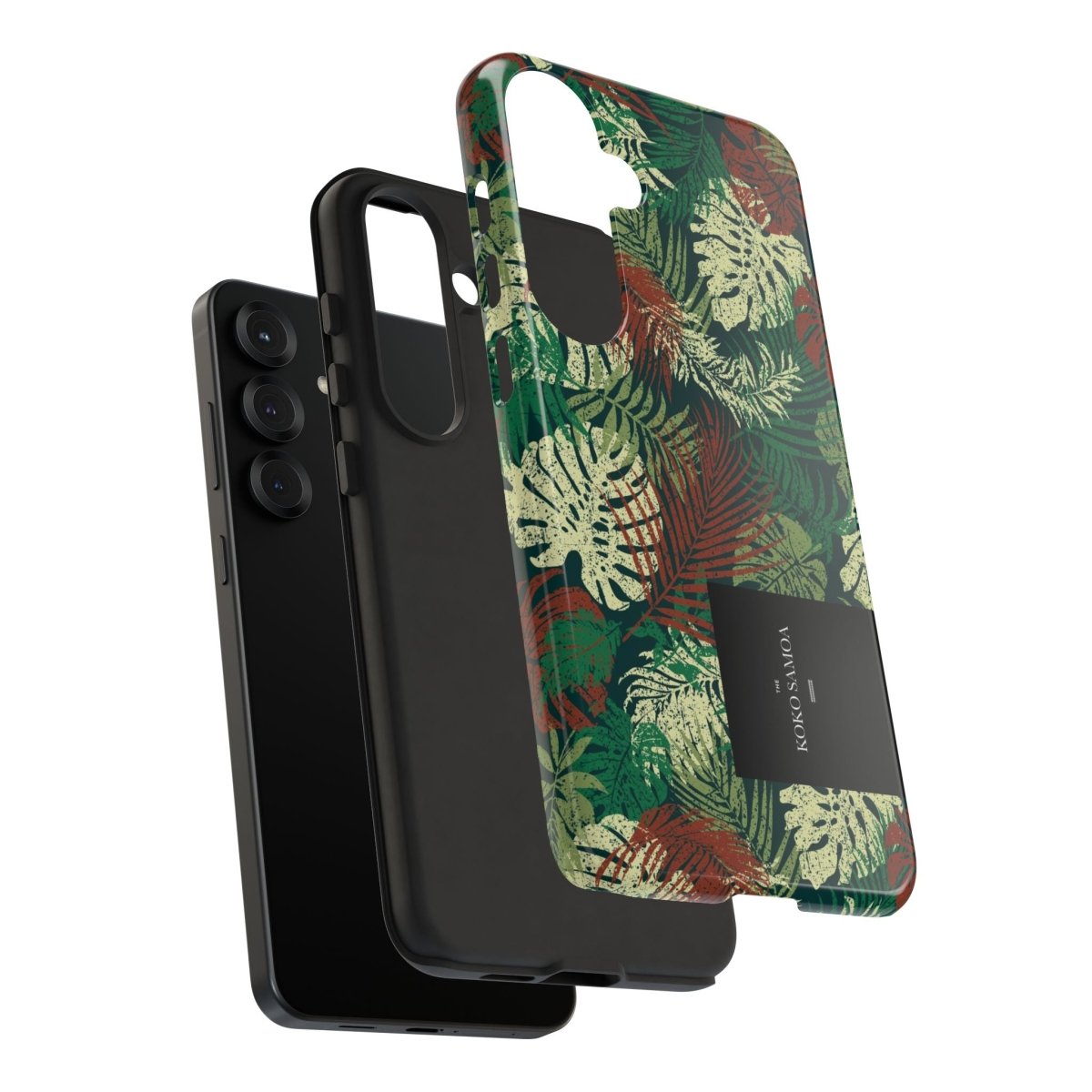 Samsung Galaxy S25 tough phone case by WOYC with Tafatafa Greens design, glossy finish, sturdy protection for AU, NZ, and USA markets.