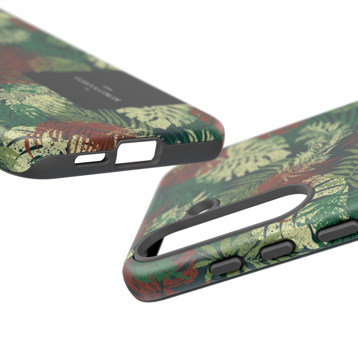 Samsung Galaxy S25 tough phone case by WOYC in Tafatafa Greens, designed for durability and stylish protection.