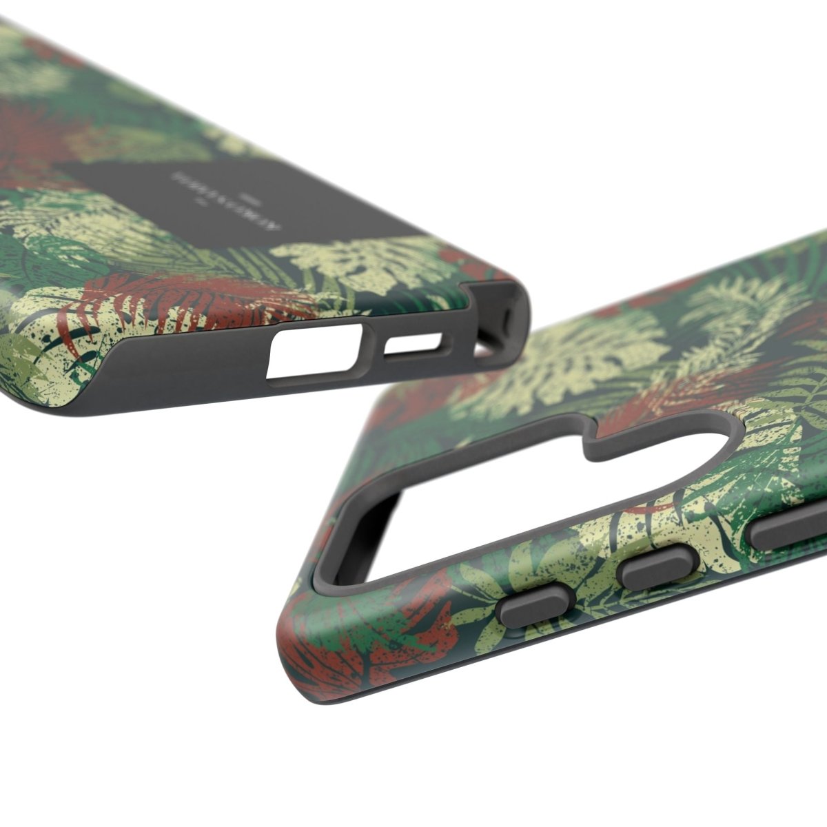 Samsung Galaxy S25 tough phone case by WOYC, Tafatafa Greens, glossy, durable protective cover for AU, NZ, and USA markets.